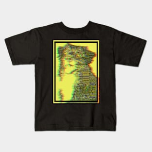 Yellow Distorted Dog Kids T-Shirt